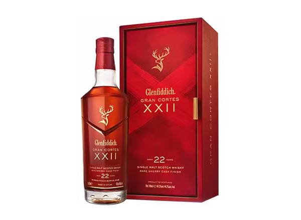 牡丹江回收格兰菲迪22年璀璨珍藏版威士忌700ml礼盒装Glenfiddich XXII苏格兰威士忌