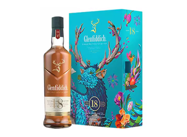 牡丹江格兰菲迪回收格兰菲迪18年700ml春节礼盒装Glenfiddich苏格兰威士忌